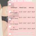 POPKOK Teen Girls Underwear Cotton Brief Panties 6 pack (12-14 Years, Black)