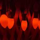 C9 LED Orange Halloween Lights, 25FT Halloween C9 String Lights with 27 Orange LED Bulbs, Hanging Decoration Light for Outdoor Indoor Patio Home Party Garden Yard-Black Wire
