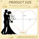 Novabright Gold 7ft Heart Arch Stand for Wedding, Metal Love Balloon Column Arch Frame with Base for Ceremony Backdrop Stand for Outdoor/Indoor Weddings, Proposal, Birthday, Bridal Shower Decoration