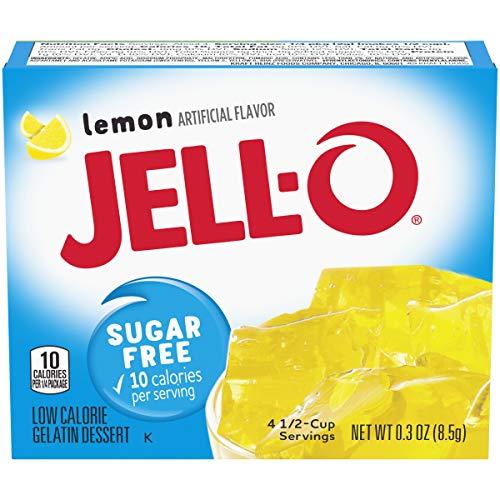 Jell-O Lemon Sugar-Free Gelatin Mix (0.3 oz Boxes, Pack of 8), BBD 03 MAR 2026