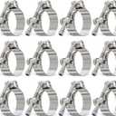 OURU 12Pack 1-3/16 Inch T Bolt Hose Clamp,304 Stainless Steel Heavy Duty Hose Clamp,Adjustable 38-43mm Radiator Hose Clamps for Tube, Automotive, Radiator, lntercooler