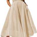 Womens Tea Length Prom Dress with Pockets Wedding Guest Dress Off The Shoulder Formal Evening Party Gown (Champagne) 8
