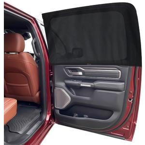 EcoNour Car Rear Window Screens (2 Pack) | Stretchable & Breathable Car Side Window Sun Shades for Sun Protection | Breathable Window Shades for Privacy Blackout | (XXL 48"x26")