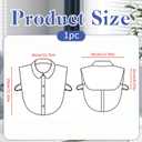 Denim Dickie Fake Denim Collar Faux Collars Dicky Collars for Womens Blouses Lady Girls Shirt Collar Detachable (Blue)
