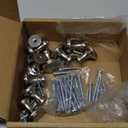 Ravinte 10 Pack Brushed Nickel Kitchen Cabinet Knobs, Solid Silver Pulls Zinc Handles Simple Drawer Cabinet Hardware for Cupboard Drawer Knobs