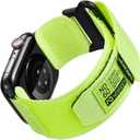 Nereides Compatible with Apple Watch Series 11 Band Series 10/9/8/7/6/5/4/SE/SE2, Nylon Sports Strap with Woven Design for 42mm/40mm/41mm/38mm (L, Fluorescent Green)