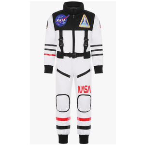 Kids Astronaut Costume NASA Space Jumpsuit for Halloween Boys Girls Pretend Role Play Dress Up, XL