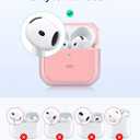 ESR Orbit Hybrid Case for AirPods 4, Compatible with MagSafe, Drop Protection with Lanyard, Pink