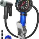 Presta Valve Air Chuck  Bike Tire Inflator with Pressure Gauge  Bicycle Tire Gauge Schrader to Presta Valve Adapter for Air Compressor