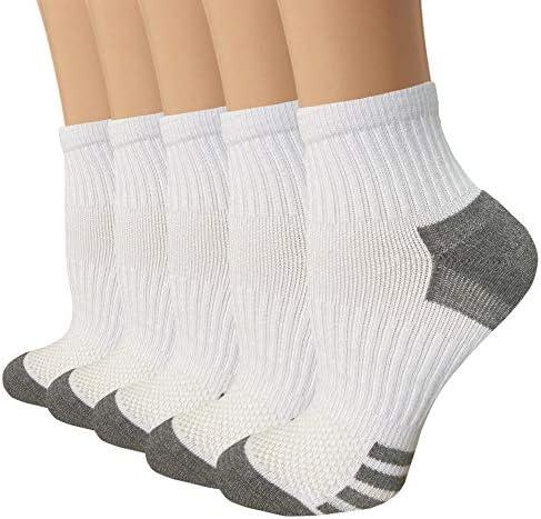 Iseasoo Copper Compression Socks for Men & Women – Plantar Fasciitis Relief, Ankle Support & Circulation – Running & Recovery S/M White, Pair of 6