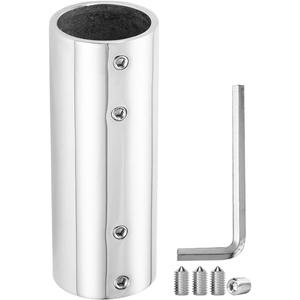 Handrail Straight Pipe Fitting Connector,AICWIOO 1 Inch 316 Stainless Steel Emt 2-Way Tube Connector Heavy Duty Bimini Top Hardware Conduit Connector for Deck Yacht/DIY project