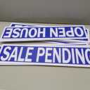 Juexica 12 Pcs Real Estate Rider Signs 24 x 6 Inch Coming Soon, for Sale, Pending, Sold Waterproof Signs Rider Real Estate with Different Messages (Blue with White)