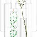 12 Pack Glass Cylinder Vases 16 Inch Tall Clear Flower Vase for Centerpieces, Hurricane Floating Candle Holder Wedding Decorations, Floral Vase Bulk for Table Shelf Party Home Deco (16 x 3.35 Inch)