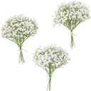 Floroom 18pcs Artificial Babys Breath Gypsophila Greenery Sprays, Real Touch White Fake Flowers for Wedding Bouquets Centerpieces Floral Arrangements and Decorations