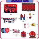 3 Spider Theme Birthday Party Supplies Decorations Including Birthday Banner Backdrop Hanging Swirls Tablecloth Balloons Cake Toppers Plates Forks Knives Spoons for Spider Party