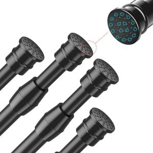 AIZESI Spring Tension Curtain Rods Short Tension Rod (Black, 28" to 41"-4Pcs)