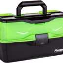 Flambeau Outdoors 6383AMG 3-Tray Classic Tray Tackle Box, Portable Tackle Organizer, Frost Green/Black