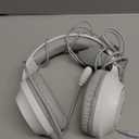 CM7002 Gaming Headset for PS5, PS4, PC, Mac, Switch, Xbox Series, Surround Sound RGB Gaming Headphones with Noise Canceling Microphone, 50MM Dynamic Drivers, 3.5MM Audio Jack, Light White