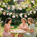 SUNBEAUTY 2Pcs Butterfly Daisy Garland Banner Reusable Waterproof Wildflower Garland 13ft for Enchanted Garden Woodland Birthday Baby Shower Bloom Tea Party Wedding Mother's Day Backdrop Decorations