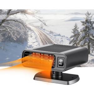 Katroiy Car Heater, Portable Car Heaters for Vehicle, 12V Car Heater that Plugs into Cigarette Lighte, 2 in 1 Heating & Cooling Fast Windshield Defrost Defogger