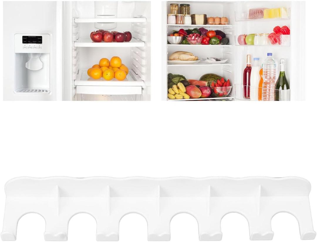 6 Holes Food Pouch Hanger for Fridge, Refrigerator Organizer Storage Yogurt,Baby Food Storage Organizer, Baby Food Organizer for Round Helicopter Lid Type Yogurt Bottle