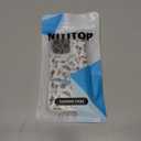 NITITOP Compatible with iPhone 16 Pro Case Clear with Card Holder Cute Floral Flower Leaves Design for Women Girls Slim TPU and Hard Back Bumper Wallet Shockproof Protective Cover - Black