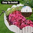 White Garden Edging Border,Garden Lawn Border with Anchoring Spikes,Lawn Edging Border for Lawn,Flower Garden Outdoor Patio Pathway,No Dig Flexible Lawn Edging (20)