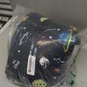 david's kids Minky Toddler Nap Mat with Removable Pillow and Minky Fleece Blanket, Soft Slumber Bags for Boys, Perfect for Preschool, Daycare, Kids Sleeping Bags with Rollup Design, 50"x20", Space