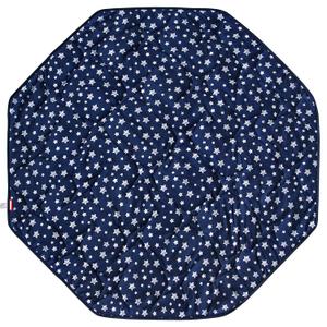 Playpen Mat 8 Panel Navy Fits for Regalo My Play Deluxe Extra Large Portable Play Yard, Non Slip Baby Octagon Playpen Mattress Pad, Navy Star Print Playard Pad