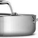 Tramontina Signature Tri-Ply Clad Stainless Steel 3-Quart Saute Pan with Lid, Induction-Ready Cooking Pan, Dishwasher-Safe, NSF-Certified, Made in Brazil
