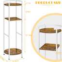 OYEAL Water Dispenser Stand 5 Gallon Water Cooler Jug Storage Rack Water Filter Stand with 2 Storage Shelves, Modern Flower Shelf Display for Home Kitchen Office Space Save, Rustic Brown & White