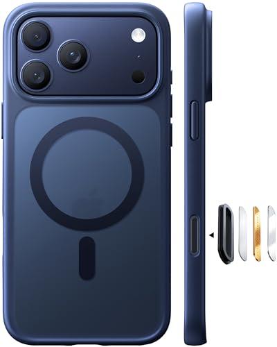 TORRAS for iPhone 17 Pro Case, Camera Control, Fit for MagSafe, Military-Grade Protection, Magnetic Slim Translucent Anti-Fingerprint Phone Case for iPhone 17 Pro 6.3", Deep Blue
