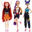 3-Pack Demon Witch Figure Hunter Merch: 11.5" Poseable Anime Action Doll Set, Kpop Style Cake Toppers, Easter Egg Fillers, Spring Basket Stuffers, Kids Birthday Party Favors & Desktop Decorations
