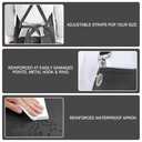 Dishwashing Apron, Waterproof & Adjustable PU Rubber Apron, Lightweight Crossed Back for Men, Women