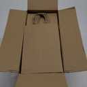 GSSUSA 100 Pack Paper Gift Bags 5.25x3.75x8 Inch Small Brown Paper Bags with Handles Bulk, Brown Kraft Bag for Small Business, Sturdy Grocery Retail Shopping Birthday Party Favor Craft Bag （Made in USA）