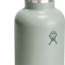 Hydro Flask Water Bottle - Insulated Stainless Steel - Wide Mouth Flex Straw Lid, Non Spill, Leakproof and Refillable in 64 Oz Tonal Agave