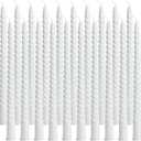 Spiral Taper Candles,10 Inch Twisted Taper Candles,Unscented Dripless Twisted Candlesticks, White Spiral Candle for Home Decoration,Dinner Party Wedding Holiday (12 Pcs)