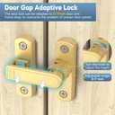 YogePote 90/180 Degree Sliding Barn Door Lock, Adjustable Zinc Alloy Security Door Locks and Latches for Closets, Windows, Liquor Cabinets, Garden/Fence/Shed/Wooden Gate (Gold-2PCS)