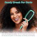 Candy Brush Curl Defining Hair Brush for Effortlessly Detangling Shaping and Styling Curls, Curl Brushes with EdgeLift for All Wet or Dry Hair Types for Women and Girl, Reduce Pulling and Frizzing (Green)