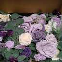 Ling's moment Purple Lilac Artificial Wedding Arch Flowers Kit Pack of 4, 2pcs Hanging Flower Arrangement 2pcs Chiffon Drapes Ceremony Reception Fake Rose Arbor Backdrop Floral Party Outdoor Decor