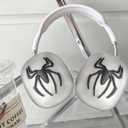 6 x 2 Pcs 3D Spider Shape Chrome Emblem Badges Sticker for AirPods Max Decoration for All Universal Car Vehicle, Truck, Motorcycle, RV, Scooter, SUV, Door, Window Decor (Black)