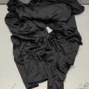 Happy Sailed Black Jumpsuits for Women Dressy Front Crisscross Top Tie Waist Belted Wide Leg Pant Rompers Loose Casual Overalls with Pockets, Large