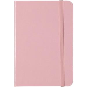 JAM PAPER Hardcover Notebook with Elastic Band - Travel Size Journal - 4 x 6 - Baby Pink - 70 Lined Sheets - Sold Individually