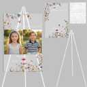 Novabright These Kids Are Getting Married with Adjustable Easel & DIY Stickers Wildflower Wedding Welcome Sign, 15.8"x23.6" Acrylic Yard Sign for Rehearsal Dinner, Bridal Shower & Wedding Decor