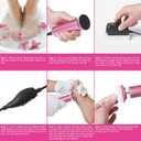 Professional Electric Foot File, Adjustable Rotatable Electronic Foot Dead Skin Remover Callus Remover Tool for Home & Nail Salon with 60 pcs Replacement Sandpaper Disk,Black