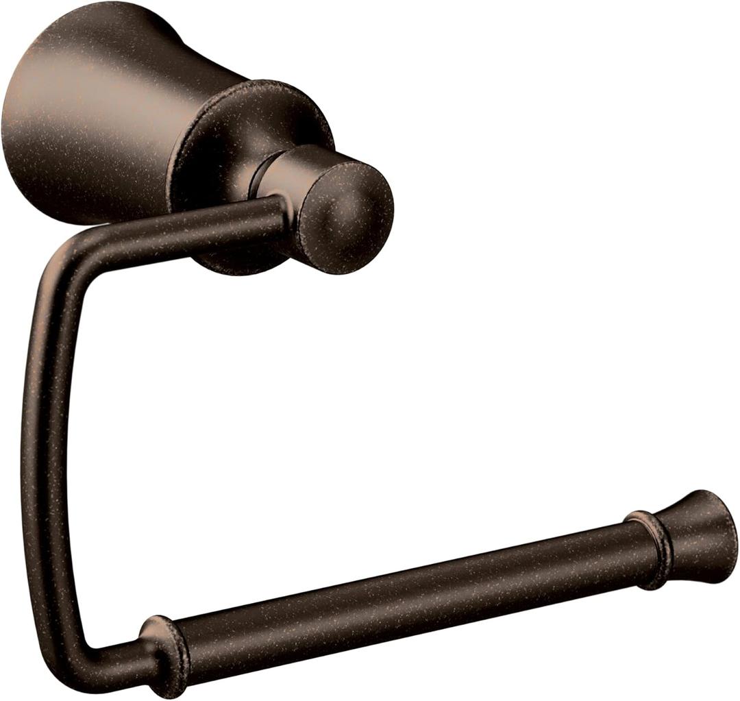 Moen Dartmoor Oil Rubbed Bronze Single Post Toilet Paper Holder, YB2108ORB