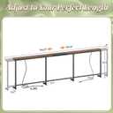 Huuger 94.5-110.2'' Extendable Behind Couch Table with Outlets, 94.5- 110.2"W x 29.5"H