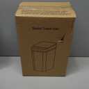 Bathroom Automatic Trash Can 4 Gallon Touchless Motion Sensor Small Garbage Can with Lid Smart Electric Plastic Narrow Garbage Bin for Living Room Bedroom Office Kitchen (Black)