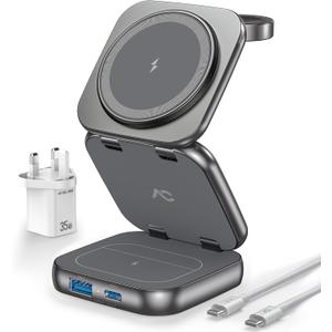 2024 Wireless Charger for Magsafe, AC Island 5-in-1 Portable Charging Station