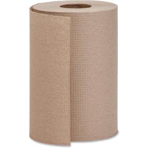 Genuine Joe Hardwound Roll Towels, Kraft, 7.9" x 350', 12 Count
